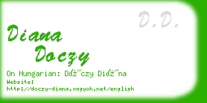 diana doczy business card